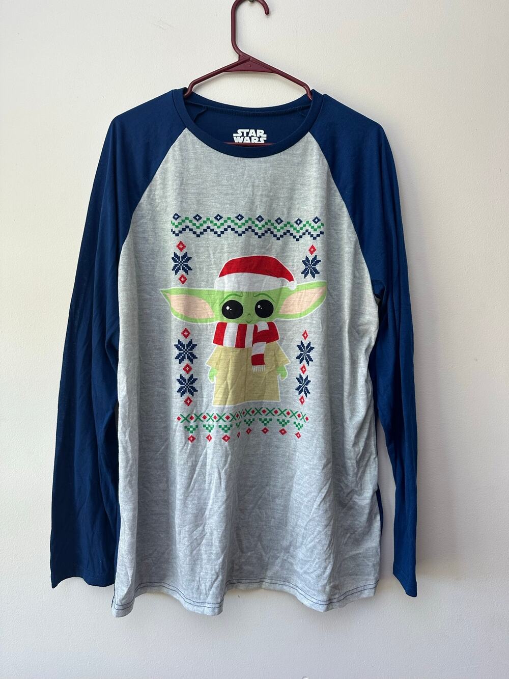 Star Wars Baby Yoda Grogu Men’s Pajama Shirt Large